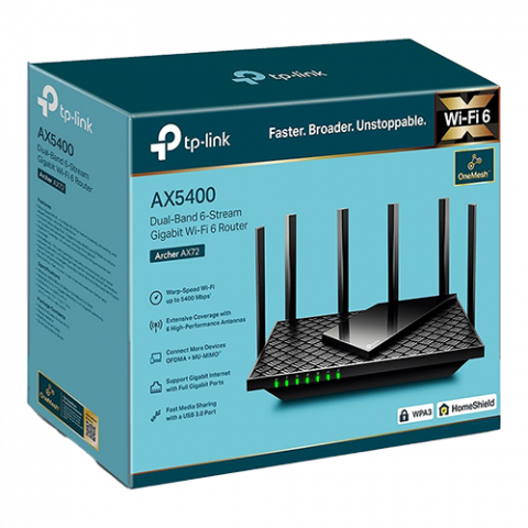 Router wireless TP-Link ARCHER AX72 WiFi 6 AX5400 cu Tehnologie OneMeshâ¢ ArcherAX72 [3]