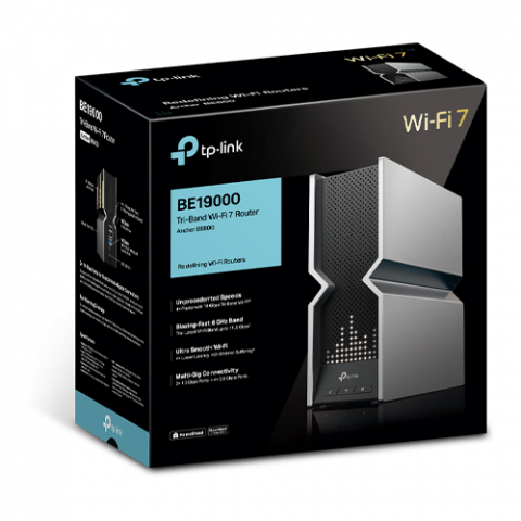 Router Wireless TP-Link Archer BE800, BE19000, Tri-Band, Wi-Fi 7 EasyMesh VPN ecran LED ArcherBE800 [3]