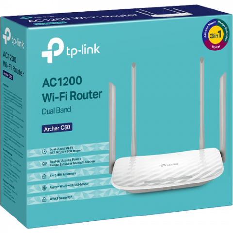 Router Wireless TP-Link Archer C50 AC1200 Dual Band Beamforming ArcherC50 [3]