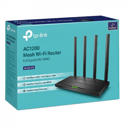 Router wireless TP-LINK Archer C6 Dual-Band WiFi 5 Gigabit cu Tehnologie OneMeshâ¢ ArcherC6 [3]