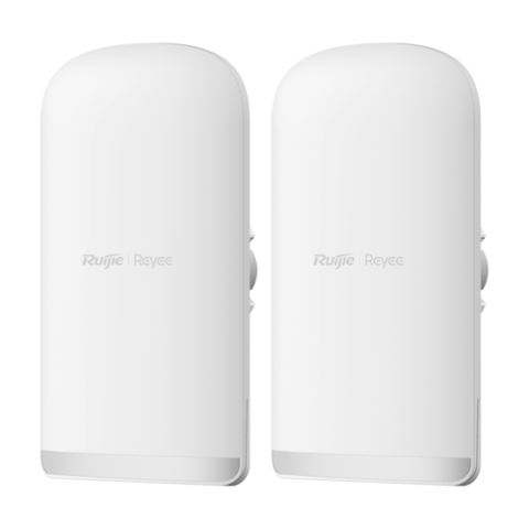 Retelistica - Set 2 x Bridge wireless Dual Band, AC1200, 2/16 dBi, 5 km, PoE IN, Cloud Management - Ruijie Reyee RG-EST350G