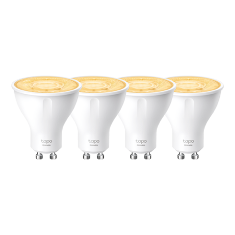 Diverse - Set 4 becuri smart Wi-Fi, lumina calda 2700K ajustabila, 350 lm, GU10 - TP-Link Tapo TapoL610(4-pack)