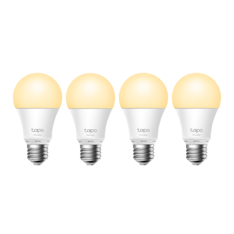 Diverse - Set 4 becuri smart Wi-Fi, lumina calda 2700K ajustabila, 806 lm, E27 - TP-Link Tapo TapoL510E(4-pack)