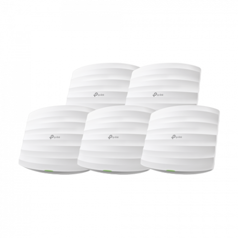 Transmisie wireless IP - Set 5 x Access Point Wi-Fi 5, AC1750 Dual-Band, 3.5/4 dBi, 2 x RJ45 Gigabit, PoE - TP-Link Omada EAP245(5-pack)