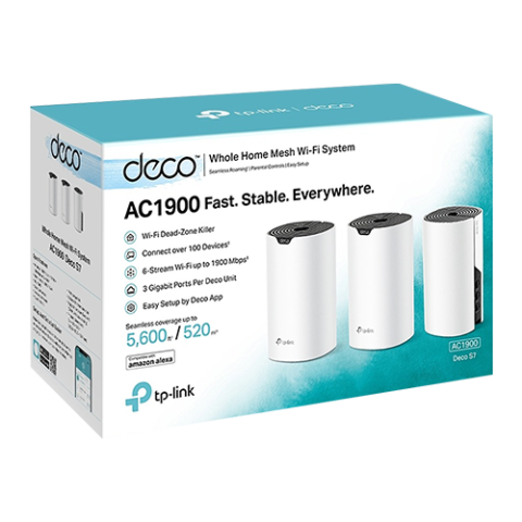 Sistem Mesh Wi-Fi TP-Link Deco S7(pachet de 3), AC1900, Dual-Band, 3x3 MU-MIMO Deco S7(3-pack) [2]