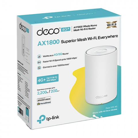 Sistem Wi-Fi Mesh Tp-Link Deco X20-4G,(pachet de 1) AX1800, Dual-Band Gigabit, Wi-Fi 6 DecoX20-4G(1-pack) [2]