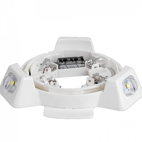 Accesorii sisteme incendiu - Soclu standard cu flash alb, pentru detectorii adresabili din seria SensoIRIS certificat EN54-3 - TELETEK SensoIRIS-VAD-WST