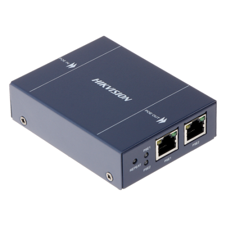 Switch-uri PoE - Spliter PoE 1 intrare Poe - 2 iesiri PoE , 400 metri, fara alimentare - Hikvision DS-1H34-0102P