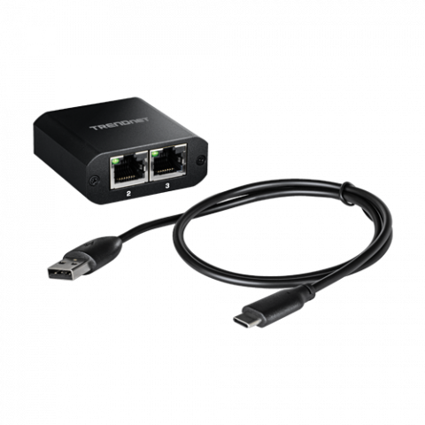 Splitter RJ45 Gigabit 1 IN, 2 OUT, USB-C - TRENDnet TEG-102S [3]