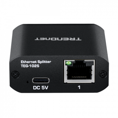 Switch-uri - Splitter RJ45 Gigabit 1 IN, 2 OUT, USB-C - TRENDnet TEG-102S