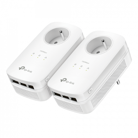 Transmisie wireless IP - Starter kit Powerline TP-LINK TL-PA8010PKIT AV1300/AV2000 3 Passthrough - TP-LINK TL-PA8030PKIT