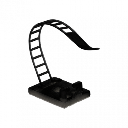 Cabluri si accesorii - Suport plastic ajustabil pentru prindere cabluri, NEGRU, 25x18 mm, autoadeziv, 100 buc TAA-1-B