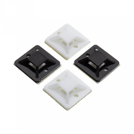 Cabluri si accesorii - Suport plastic prindere coliere, NEGRU, 19x19 mm, autoadeziv, 100 buc TAD-1-B