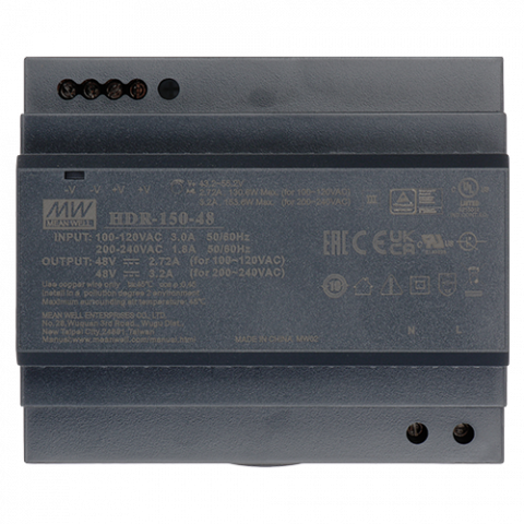 Sursa alimentare 48V DC, 3.2A, 150W, montaj sina DIN - HIKVISION DS-KAW150-4N [1]