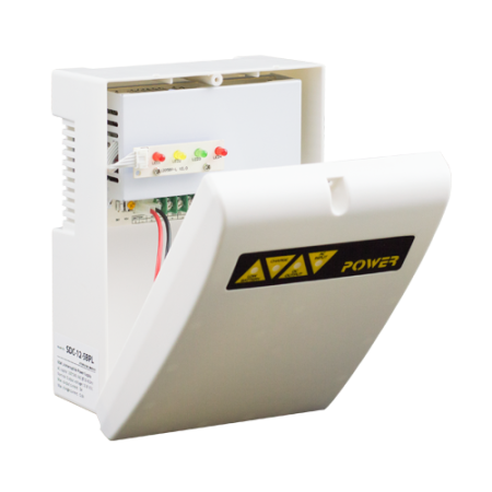 Accesorii Supraveghere - Sursa de alimentare 12V/5A, back-up in cabinet de plastic SDC-12-5BPL