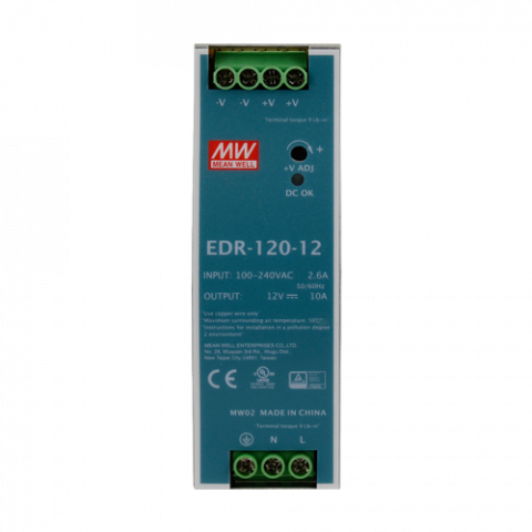 Sursa de alimentare in comutatie, 12V / 10A, sina DIN - MEAN WELL EDR-120-12 [1]