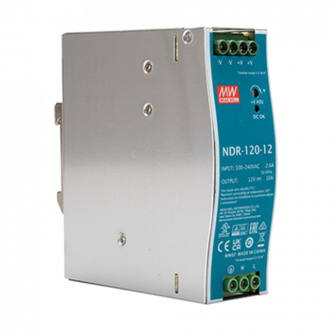 Accesorii Supraveghere - Sursa de alimentare in comutatie, 12V / 10A, sina DIN - MEAN WELL NDR-120-12