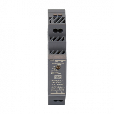 Sursa de alimentare in comutatie, 24V / 0.63A, sina DIN - MEAN WE HDR-15-24 [1]