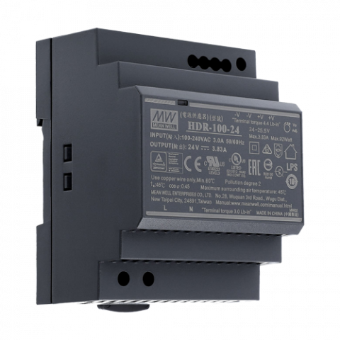 Accesorii Supraveghere - Sursa de alimentare in comutatie, 24V / 3.83A, sina DIN - MEAN WELL HDR-100-24