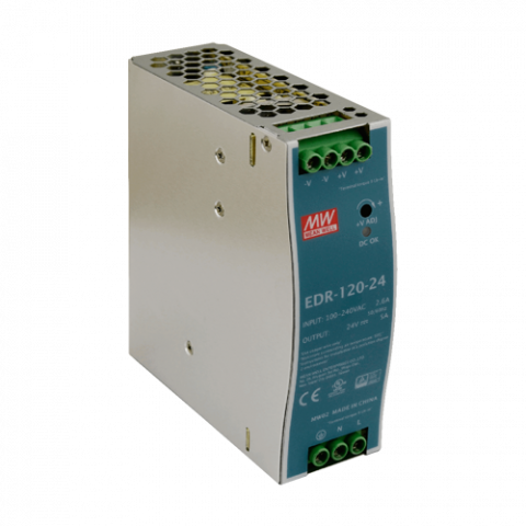 Accesorii Supraveghere - Sursa de alimentare in comutatie, 24V / 5A, sina DIN - MEAN WELL EDR-120-24