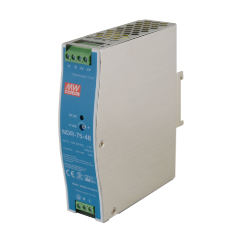Sursa de alimentare in comutatie, 48V/1.6A, 76.8W, sina DIN - MEAN WELL NDR-75-48 [1]