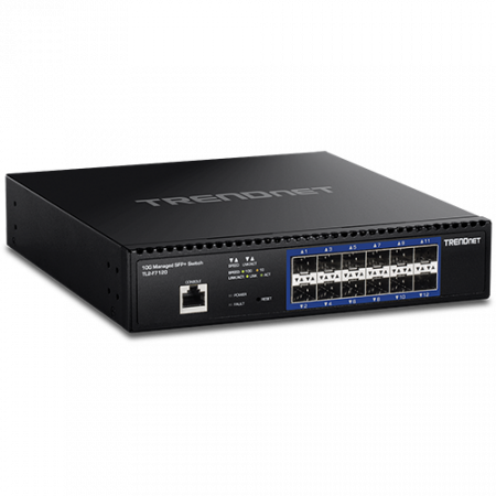 Switch-uri - Switch 12 porturi SFP+ 1/10G, 1 x consola RJ45, management, 1U - TRENDnet TL2-F7120