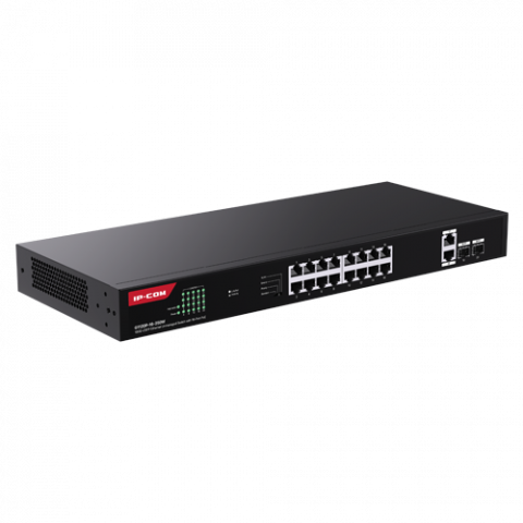 Switch 16 porturi Gigabit PoE, 2 x RJ45 Gigabit Uplink, 2 x SFP Gigabit, 1U - IP-COM G1120P-16-250W [2]