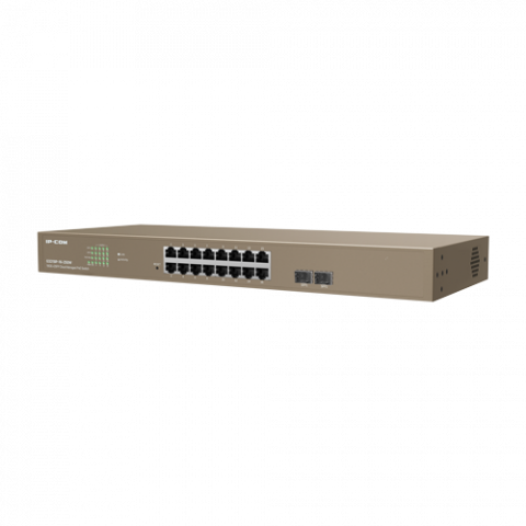 Switch 16 porturi PoE Gigabit, 2 porturi SFP Gigabit, Cloud Management - IP-COM G3318P-16-250W [2]