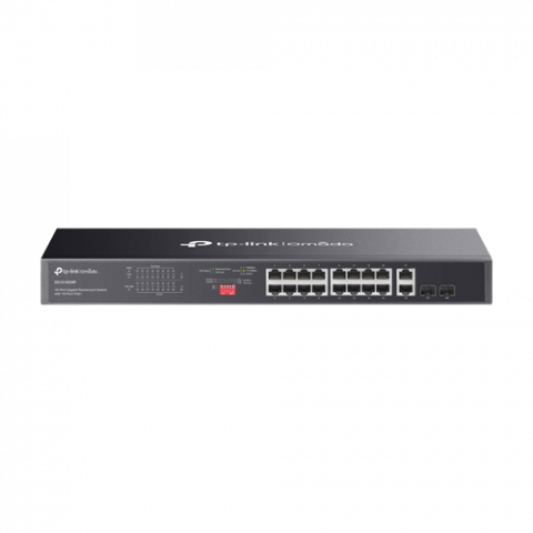 Retelistica - Switch 16 x RJ45 1G PoE, 2 x combo SFP/RJ45 1G, Buget PoE 250W, Unanaged, 1U - TP-Link Omada DS1018GMP