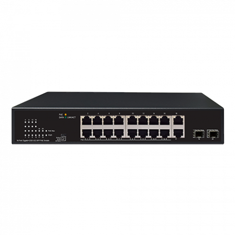 Retelistica - Switch 16xRJ45 POE, 2xRJ45, 2xSFP, Gigabit - UNV NSW2010-18GT2GP-POE-IN