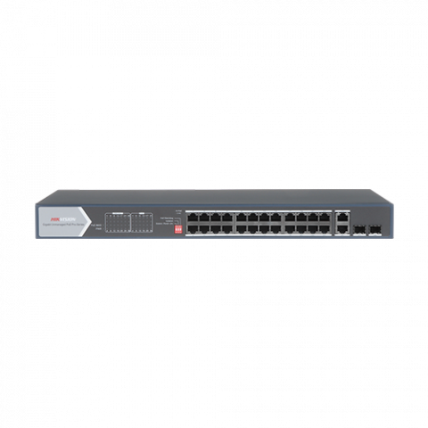 Retelistica - Switch 20 porturi PoE, 4x Hi-PoE, 2x Gigabit SFP, 2x RJ-45 - HIKVISION DS-3E0528HP-E