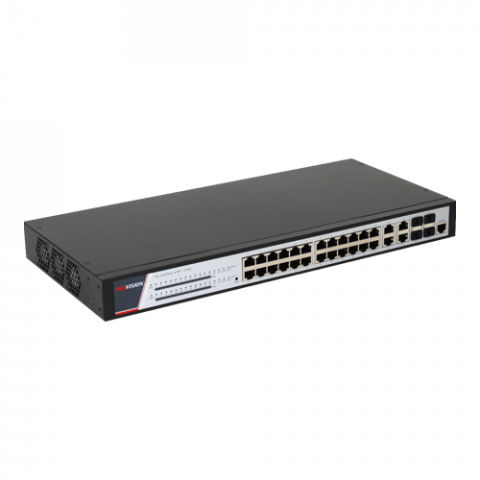 Switch-uri PoE - Switch 24 porturi PoE 1000Mbps, 370W, 4 porturi RJ45/SFPGigabit combo, management - HIKVISION DS-3E2528P