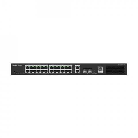 Retelistica - Switch 24 porturi PoE, 2 porturi GE, 2 porturi SFP, Gigabit, Cloud Management - Ruijie RG-ES228GS-P