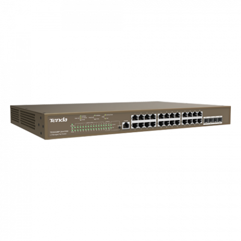 Switch 24 porturi PoE Gigabit, 1 port consola, 4 port SFP Gigabit, management - TENDA TND-TEG5328P-24-410W [2]