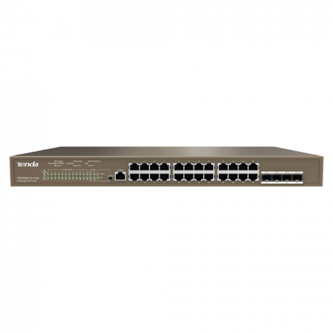 Switch 24 porturi PoE Gigabit, 1 port consola, 4 port SFP Gigabit, management - TENDA TND-TEG5328P-24-410W [1]