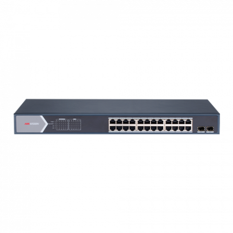 Switch-uri PoE - Switch 24 porturi PoE Gigabit, 2 port SFP Gigabit, Smart management - HIKVISION DS-3E1526P-SI