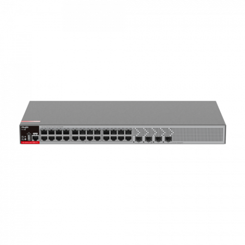 Switch-uri PoE - Switch 24 porturi RJ45 1G PoE+, 4 x SFP 2.5G, L2+ Cloud Management, 1U - Ruijie RG-S2915-24GT4MS-P-L