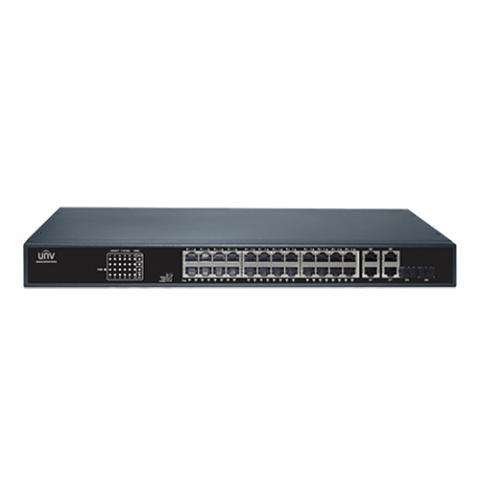 Retelistica - Switch 24xRJ45 POE, 2xRJ45, 2xRJ45+2xSFP combo, Gigabit - UNV NSW2010-26GT2GC-POE-IN