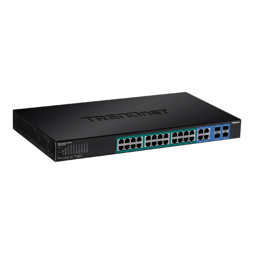 Switch-uri PoE - Switch 28 porturi Gigabit Web Smart, 24 x PoE+, 4 x Gigabit/SFP - TRENDnet TPE-2840WS