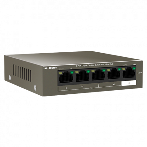 Switch 4 porturi Gigabit PoE, 1 port RJ45 Gigabit - IP-COM G1105P-4-63W [1]