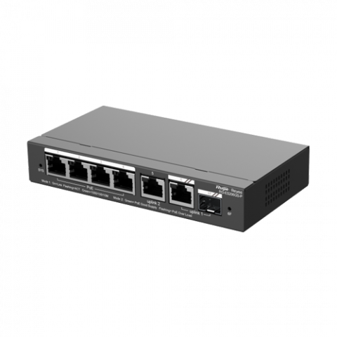 Switch 4 porturi PoE+, 2 porturi GE, 1 port SFP, Gigabit, Cloud Management - Ruijie RG-ES206GS-P [3]
