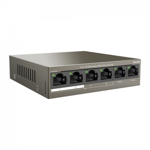 Switch 4 porturi PoE, 2 porturi uplink RJ45 10/100Mbps - TENDA TND-TEF1106P-4-63W [1]