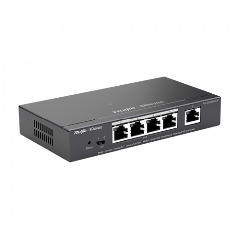 Switch 4 porturi PoE+ RJ45 Gigabit, 1 port uplink RJ45 Gigabit, L2 Cloud Management - Ruijie RG-ES205GC-P [1]