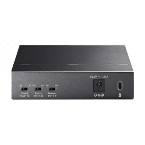 Switch 4 porturi RJ45 10/100 Mbps PoE, 1 port RJ45 10/100 Mbps, Buget PoE 67W, Unmanaged - TP-Link TL-SF1005P [1]