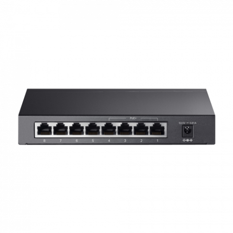 Switch 4 porturi RJ45 10/100 Mbps PoE, 4 x RJ45 10/100 Mbps, Buget PoE 41W, Unmanaged - TP-Link TL-SF1008LP [1]