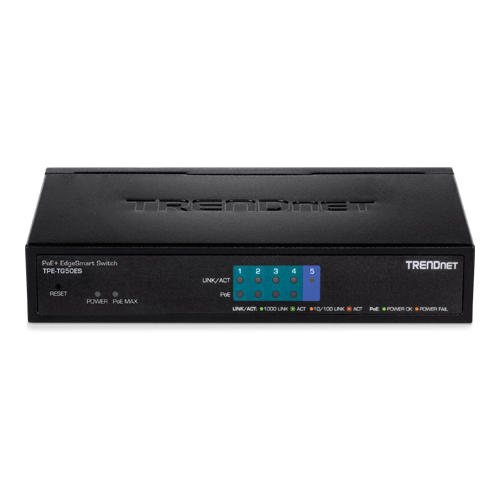 Switch 5 porturi - 4 Gigabit PoE+ 31W, 1 x Gigabit - TRENDnet TPE-TG50ES [1]