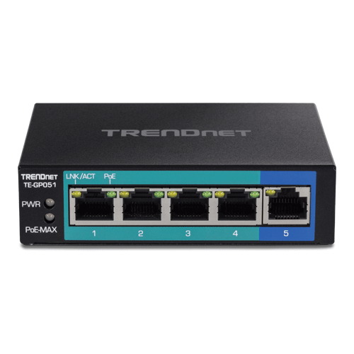 Switch 5 porturi Gigabit PoE+ 35W - TRENDnet TE-GP051 [1]