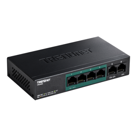 Switch-uri PoE - Switch 6 porturi Fast Ethernet PoE+ 60W - TRENDnet TPE-S50