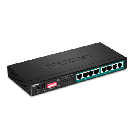 Switch-uri PoE - Switch 8 porturi Gigabit Long Range 200m PoE+ - TRENDnet TPE-LG80
