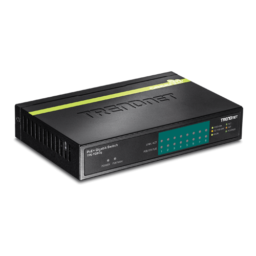 Switch-uri PoE - Switch 8 porturi Gigabit PoE/PoE+ 123W - TRENDnet TPE-TG80G